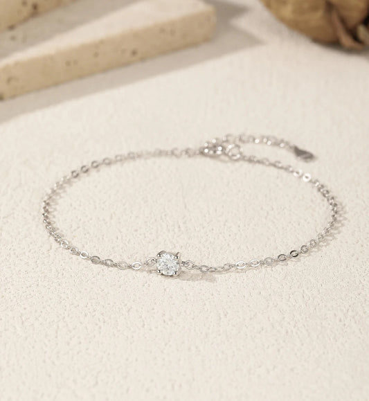 Bratara cu Moissanite D Color din Argint 925 – Model Clasic Minimalist