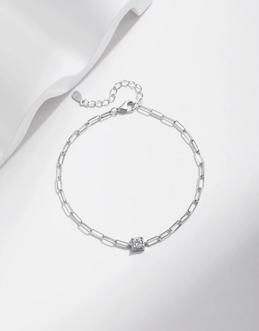 Bratara Moissanite D Color Geometric 0.3