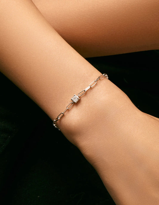 Bratara Moissanite D Color Geometric 0.3